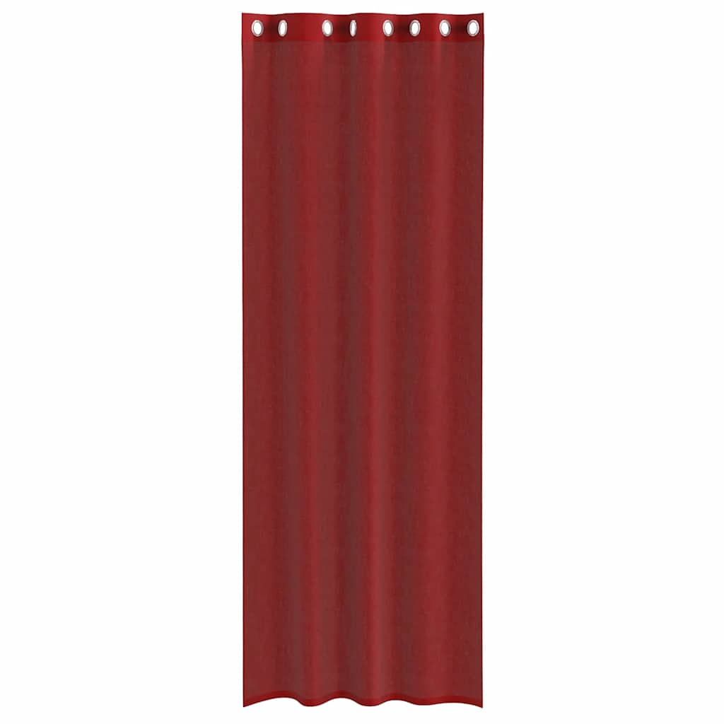 Rideaux en voile avec œillets 2 pcs rouge bordeaux Rideaux vidaXL