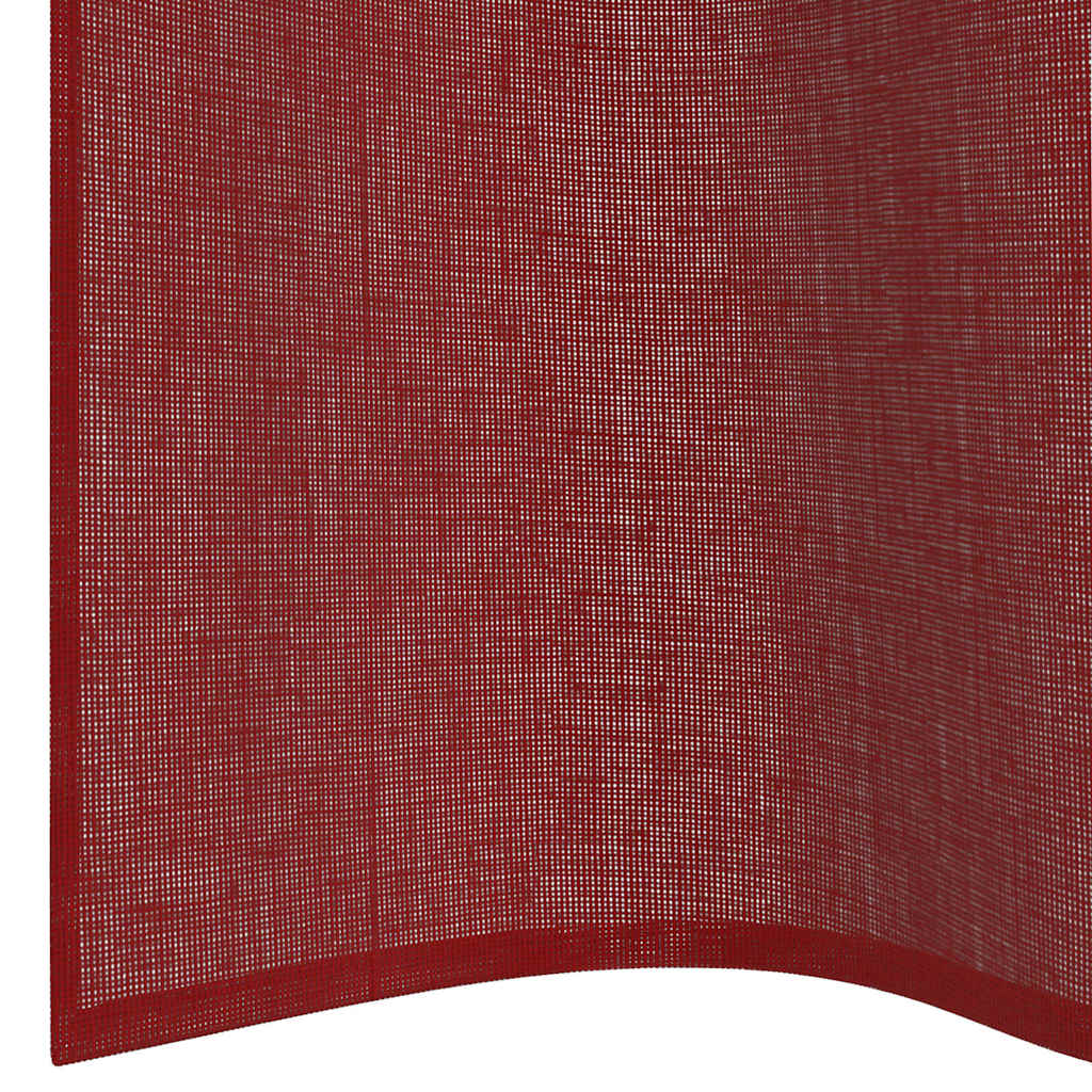 Rideaux en voile avec œillets 2 pcs rouge bordeaux Rideaux vidaXL