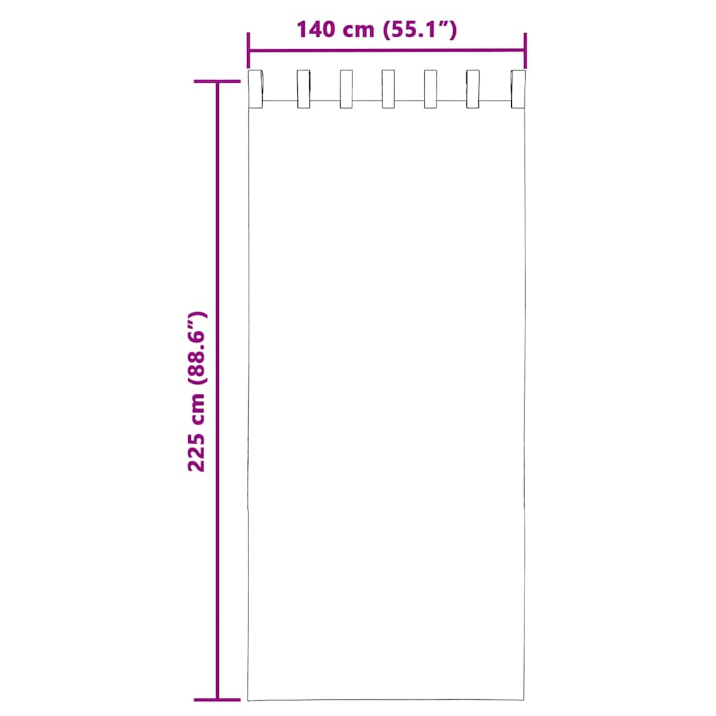 Rideaux en voile avec passe-tringles 2 pcs marron Rideaux vidaXL