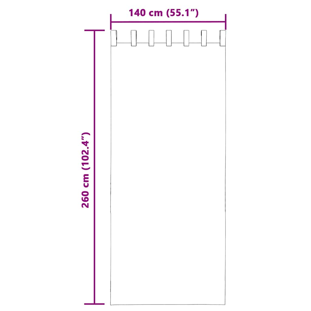 Rideaux en voile avec passe-tringles 2 pcs marron Rideaux vidaXL