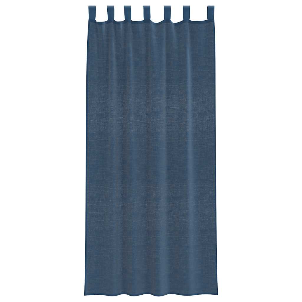 Rideaux en voile avec passe-tringles 2 pcs bleu royal Rideaux vidaXL