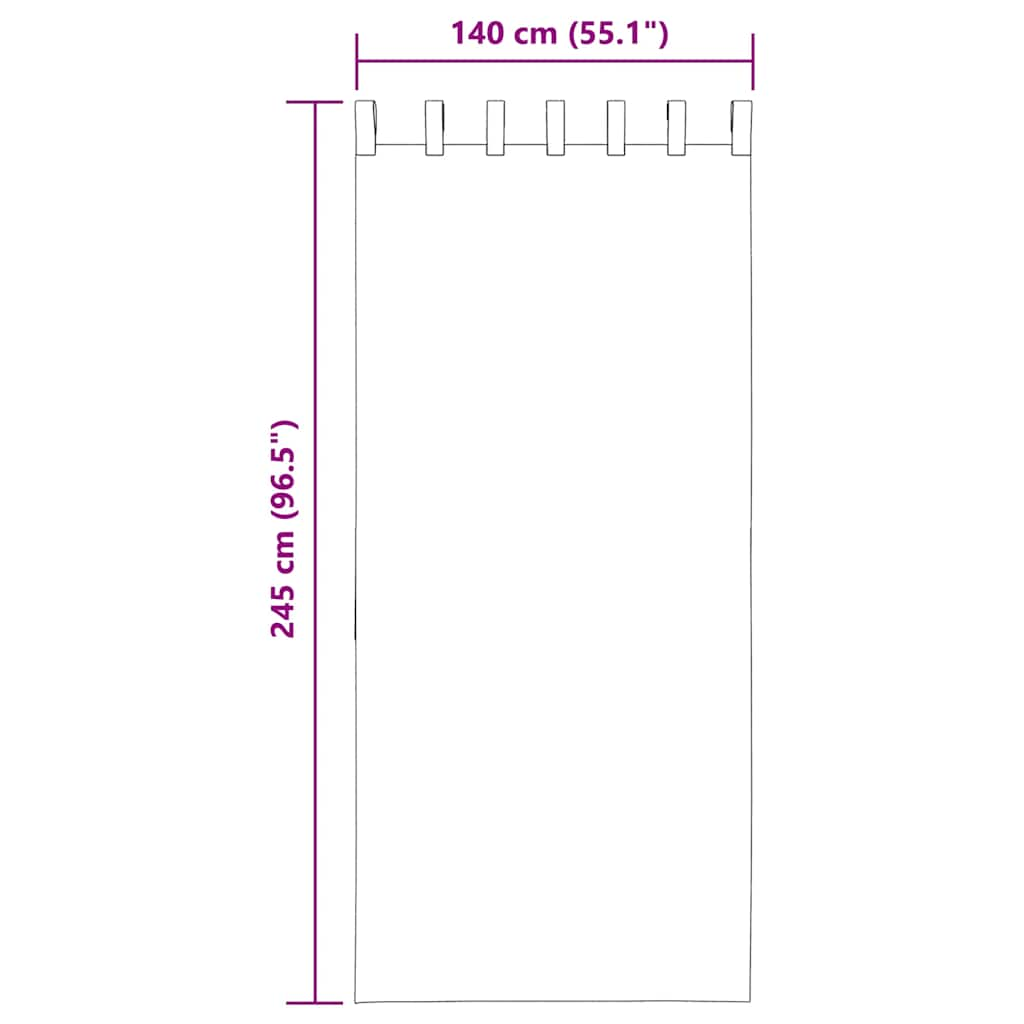 Rideaux en voile avec passe-tringles 2 pcs jaune Rideaux vidaXL