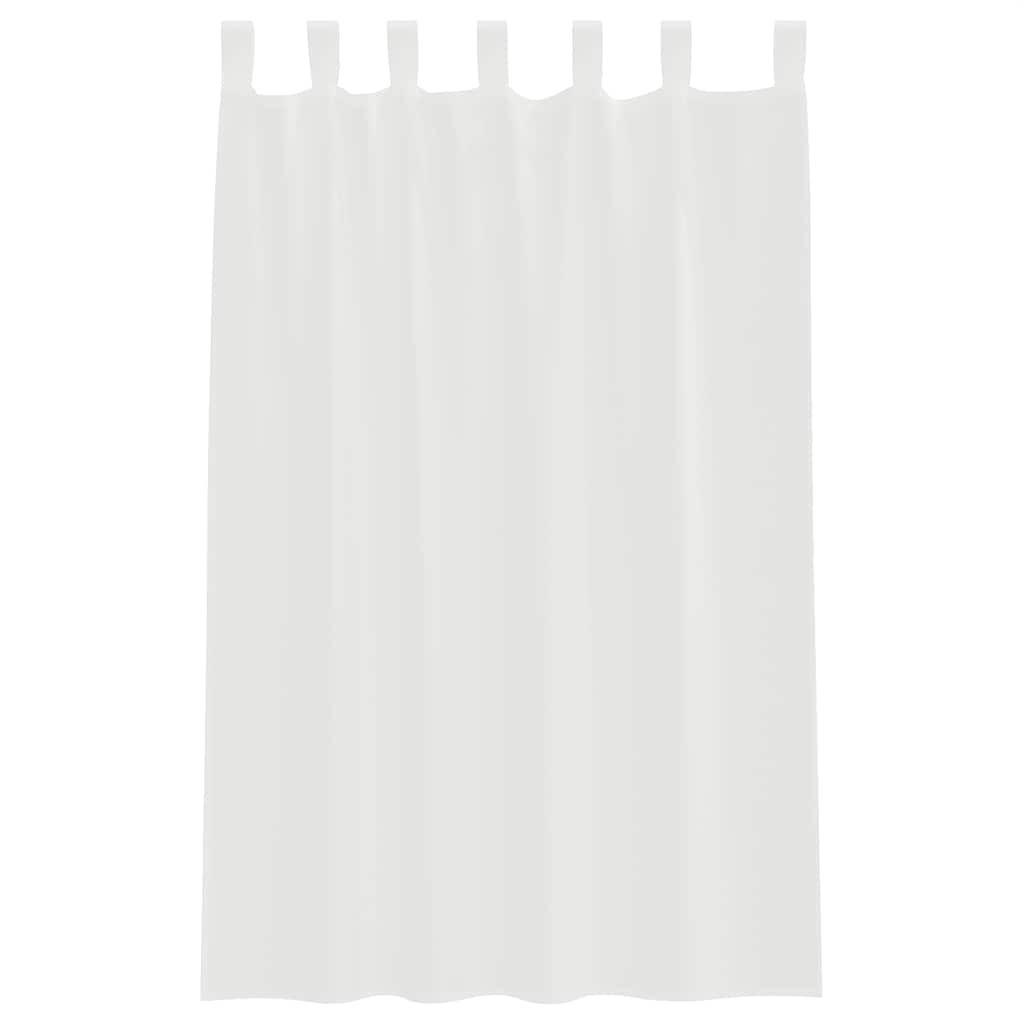 Rideaux en voile avec passe-tringles 2 pcs blanc Rideaux vidaXL