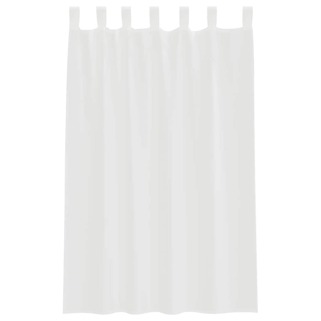 Rideaux en voile avec passe-tringles 2 pcs blanc Rideaux vidaXL