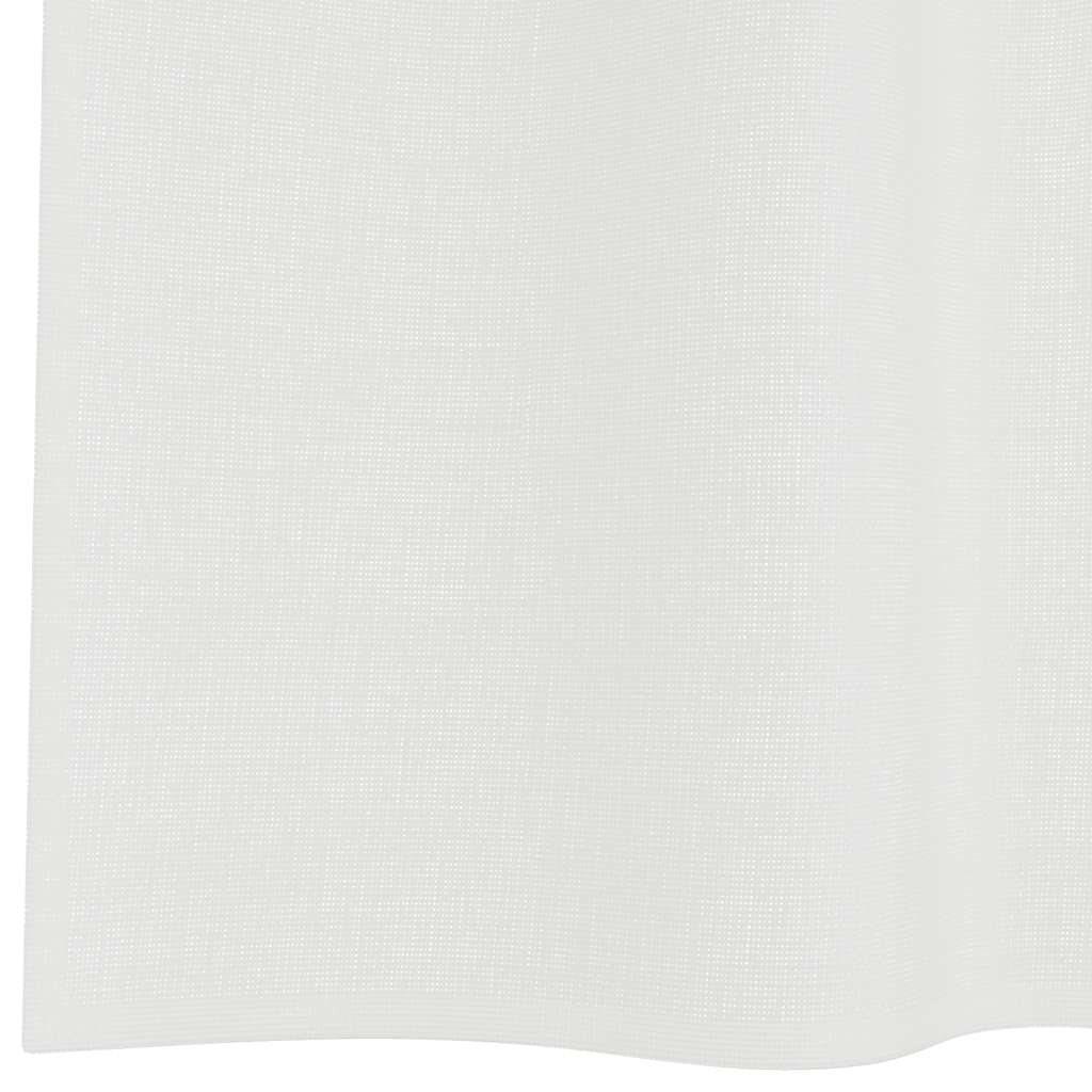 Rideaux en voile avec passe-tringles 2 pcs blanc Rideaux vidaXL