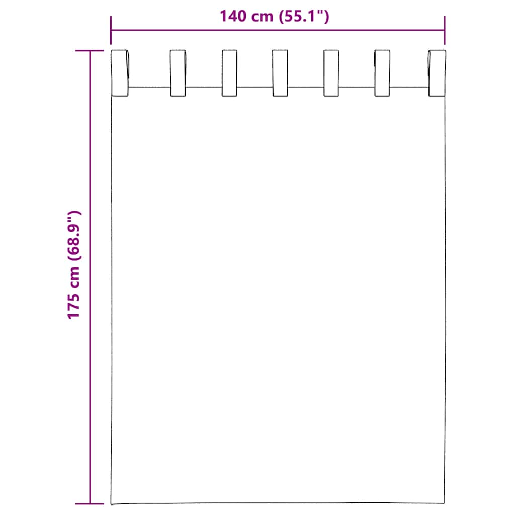 Rideaux en voile avec passe-tringles 2 pcs blanc Rideaux vidaXL