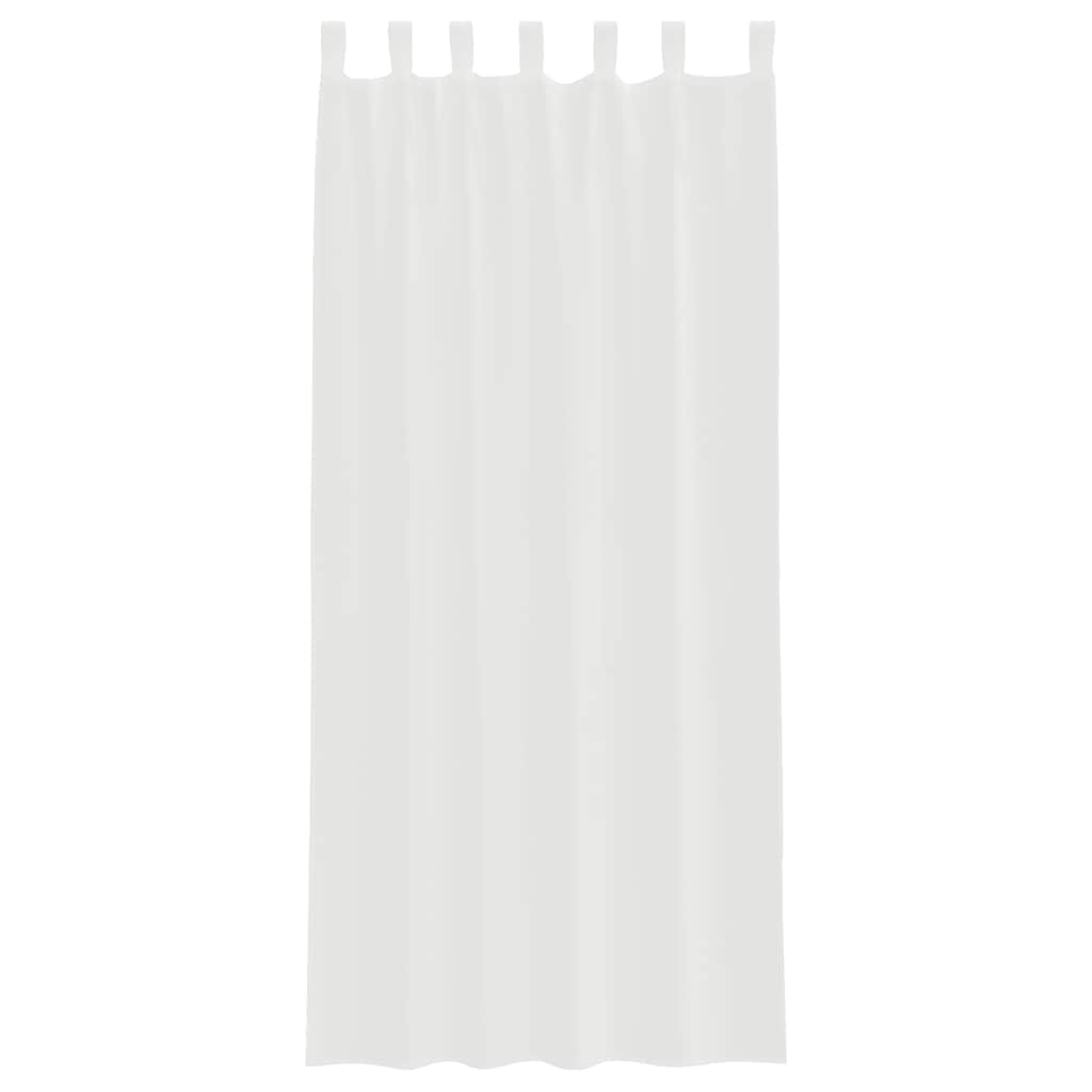 Rideaux en voile avec passe-tringles 2 pcs blanc Rideaux vidaXL