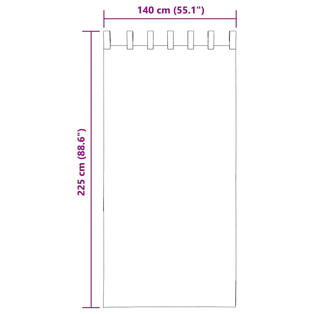 Rideaux en voile avec passe-tringles 2 pcs blanc Rideaux vidaXL