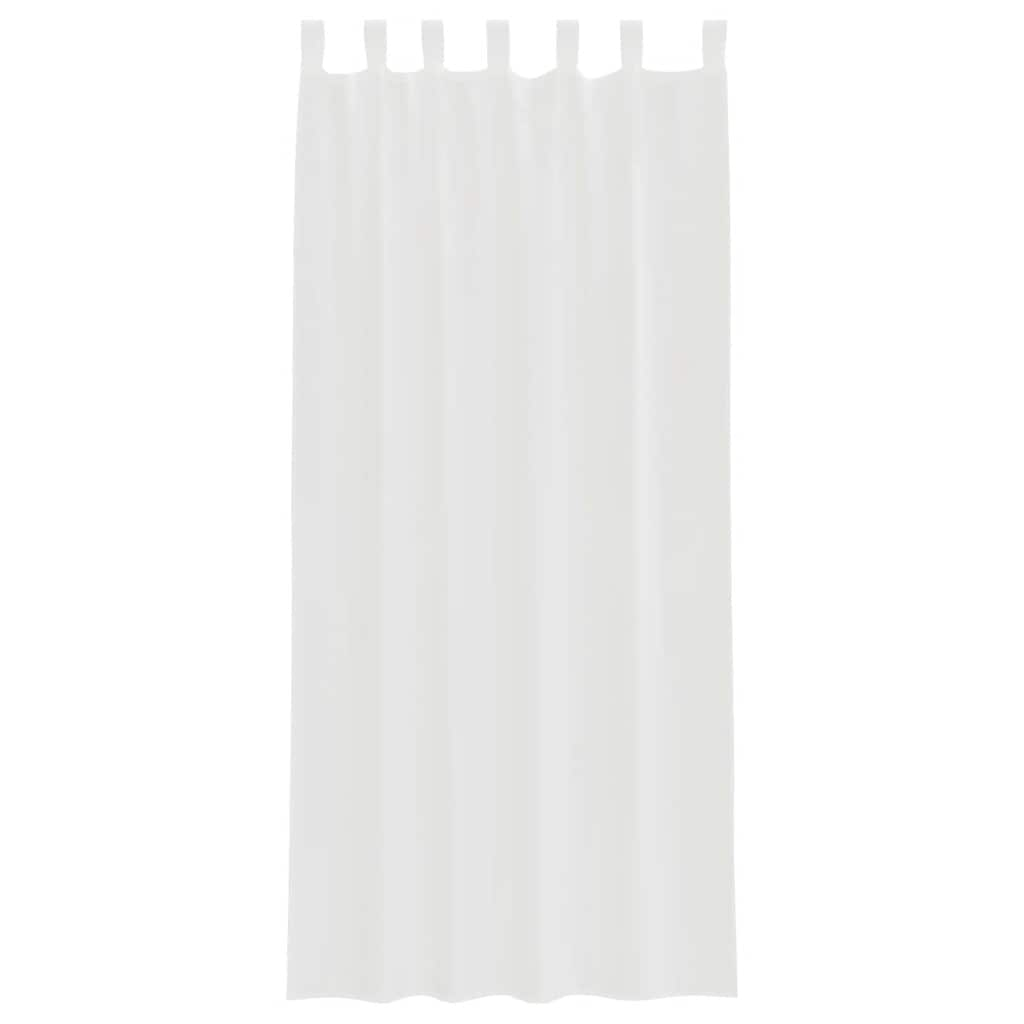 Rideaux en voile avec passe-tringles 2 pcs blanc Rideaux vidaXL