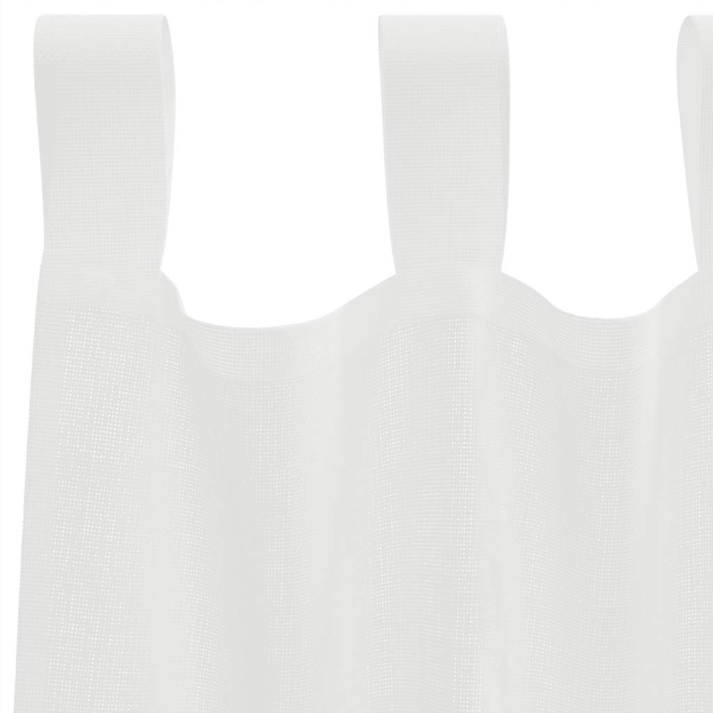 Rideaux en voile avec passe-tringles 2 pcs blanc Rideaux vidaXL