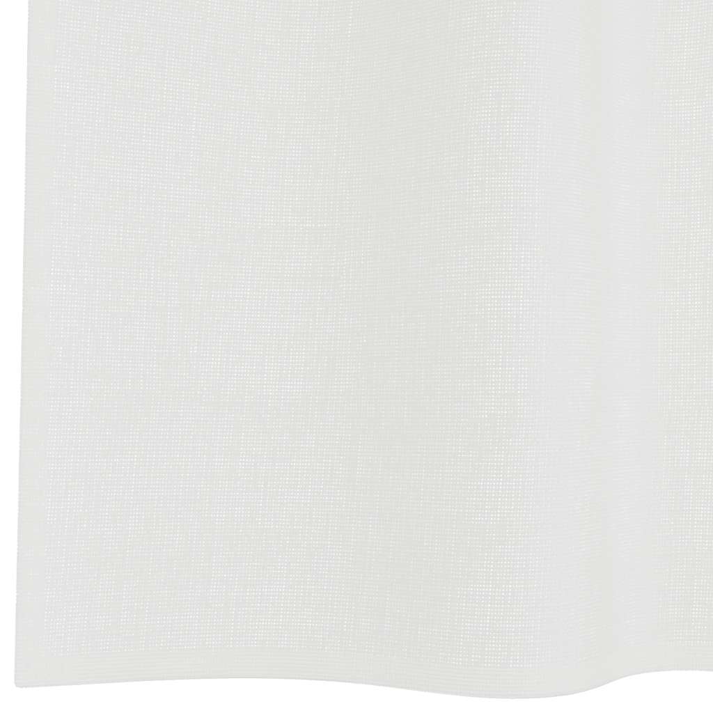 Rideaux en voile avec passe-tringles 2 pcs blanc Rideaux vidaXL