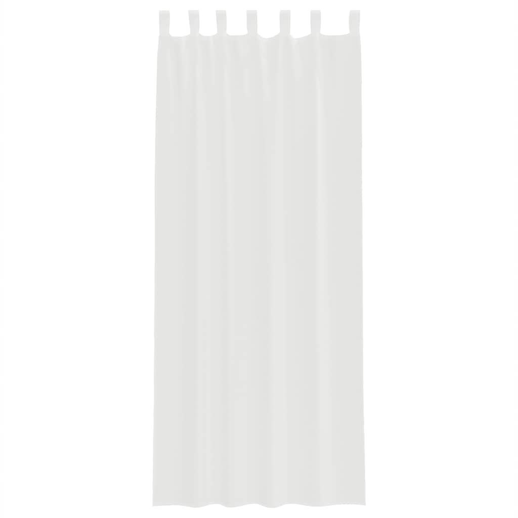 Rideaux en voile avec passe-tringles 2 pcs blanc Rideaux vidaXL