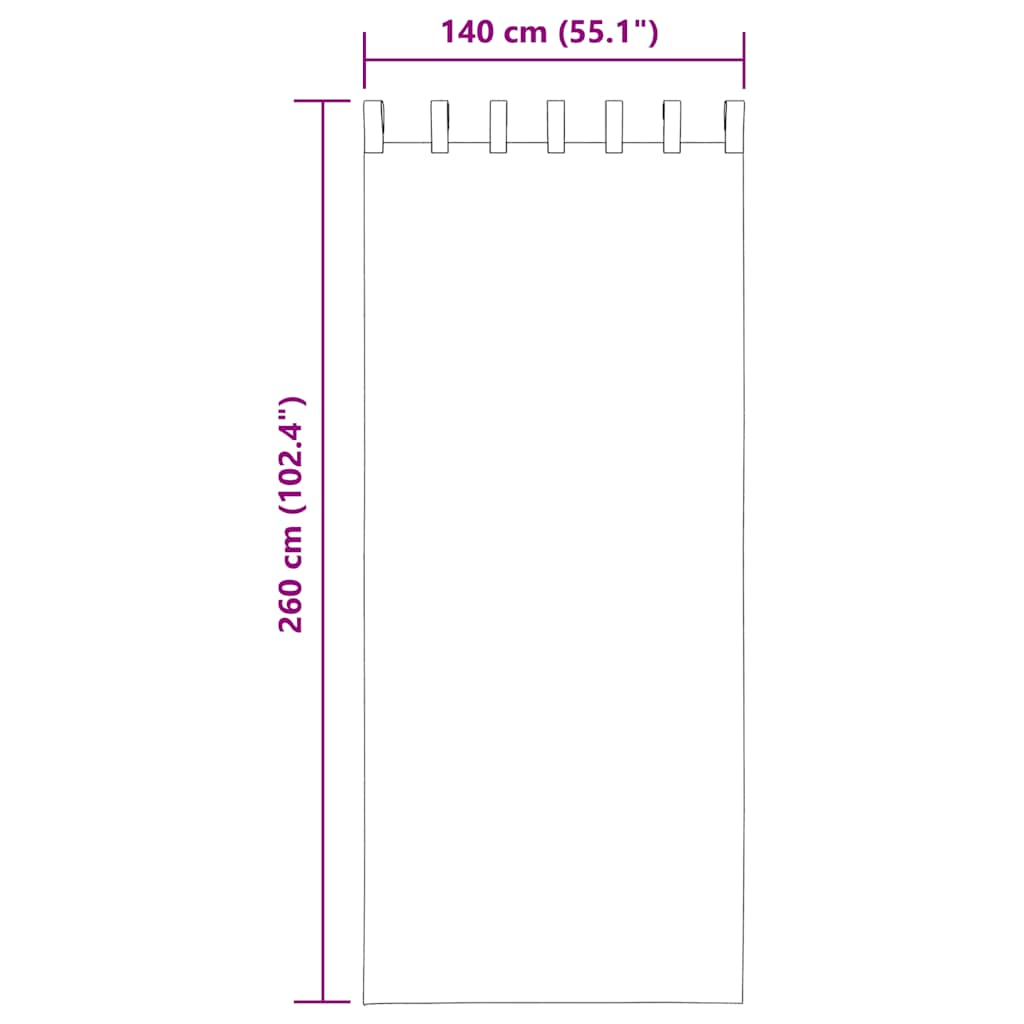 Rideaux en voile avec passe-tringles 2 pcs blanc Rideaux vidaXL