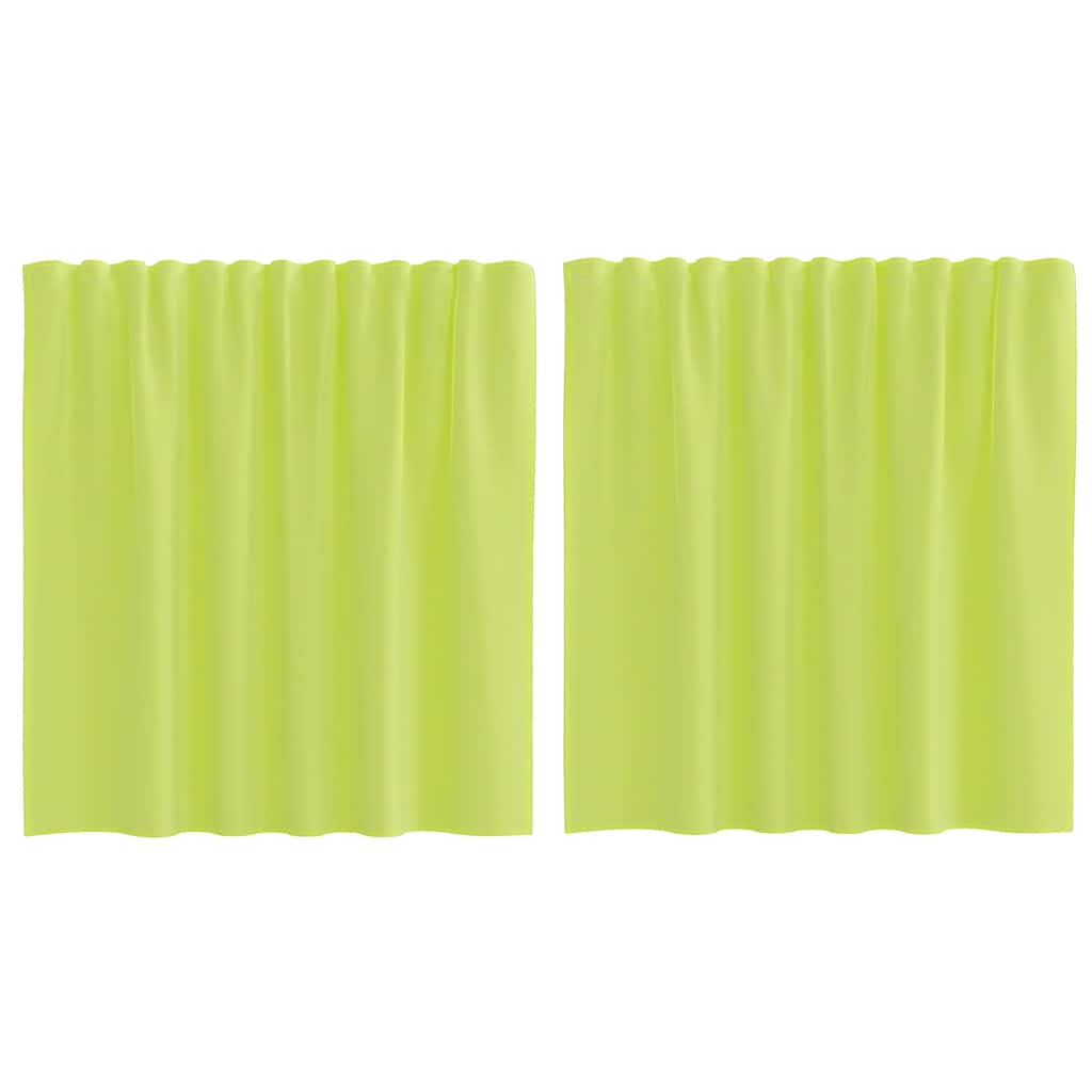 Rideaux en voile avec passants 2 pcs vert pomme Rideaux vidaXL