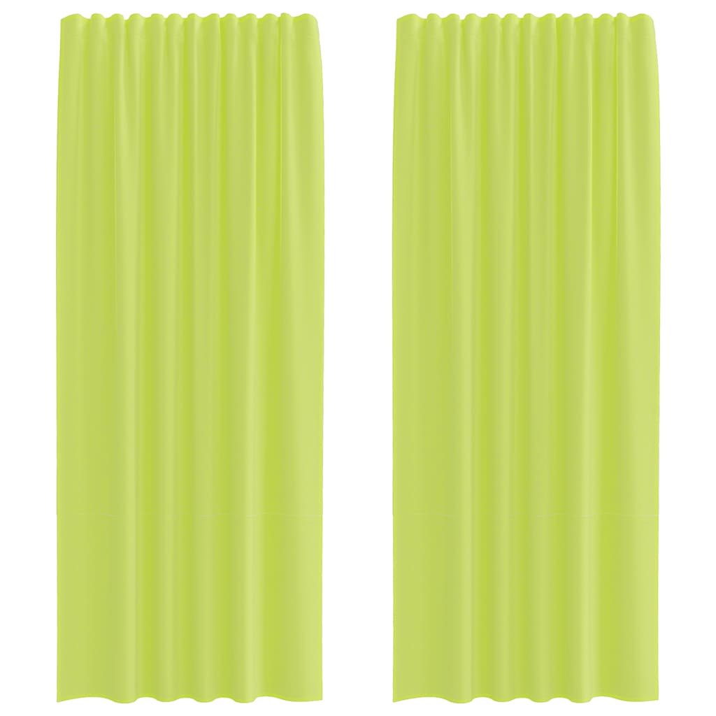 Rideaux en voile avec passants 2 pcs vert pomme Rideaux vidaXL