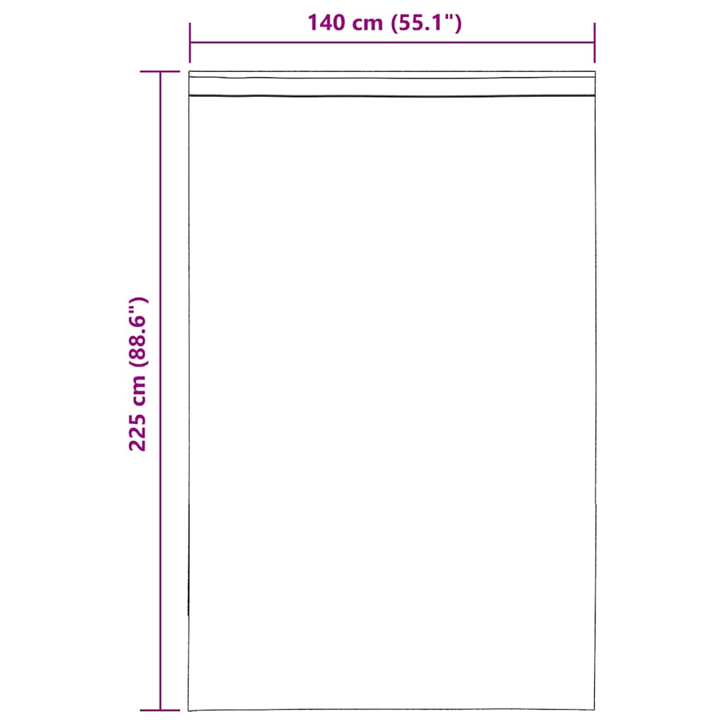 Rideaux en voile avec passants 2 pcs noir Rideaux vidaXL