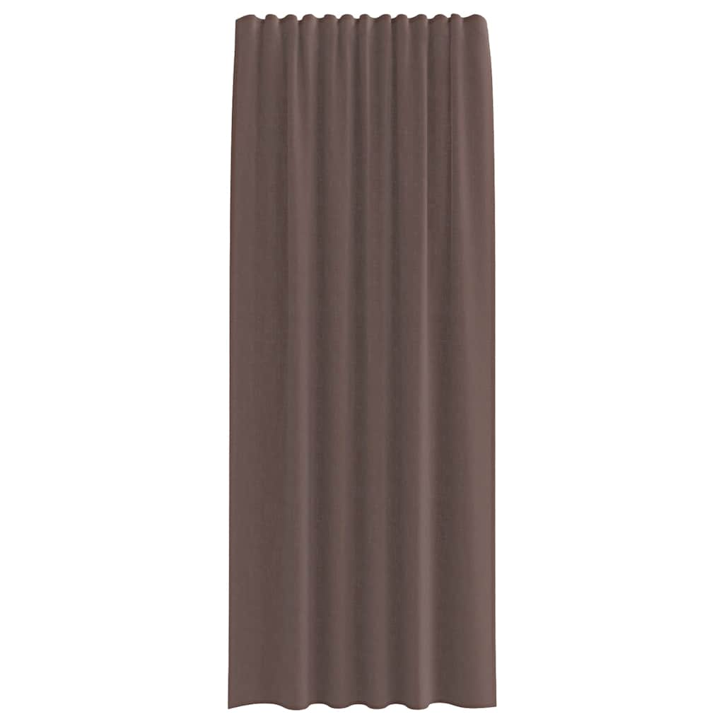 Rideaux en voile avec passants 2 pcs marron Rideaux vidaXL