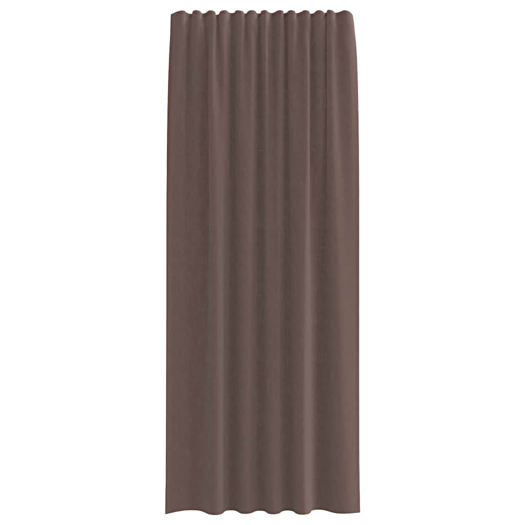 Rideaux en voile avec passants 2 pcs marron Rideaux vidaXL