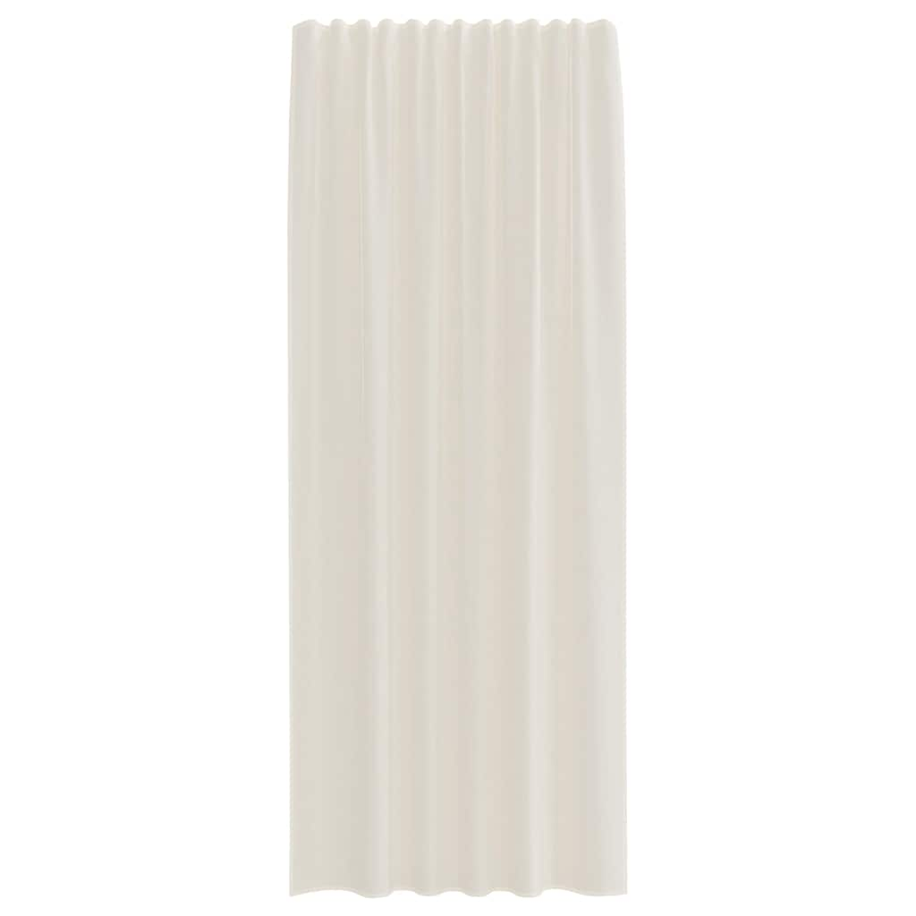 Rideaux en voile avec passants 2 pcs crème Rideaux vidaXL