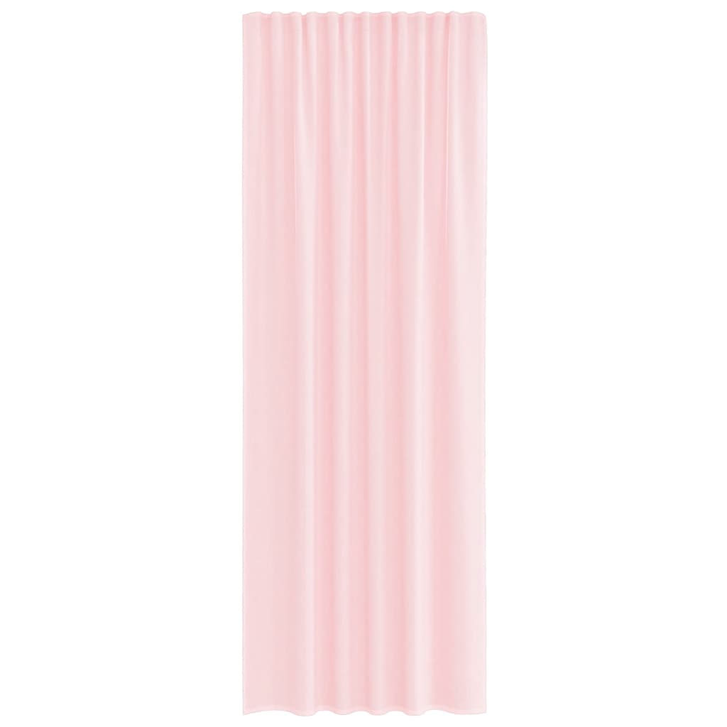 Rideaux en voile avec boucles 2 pcs rose clair 140x260 cm Rideaux vidaXL