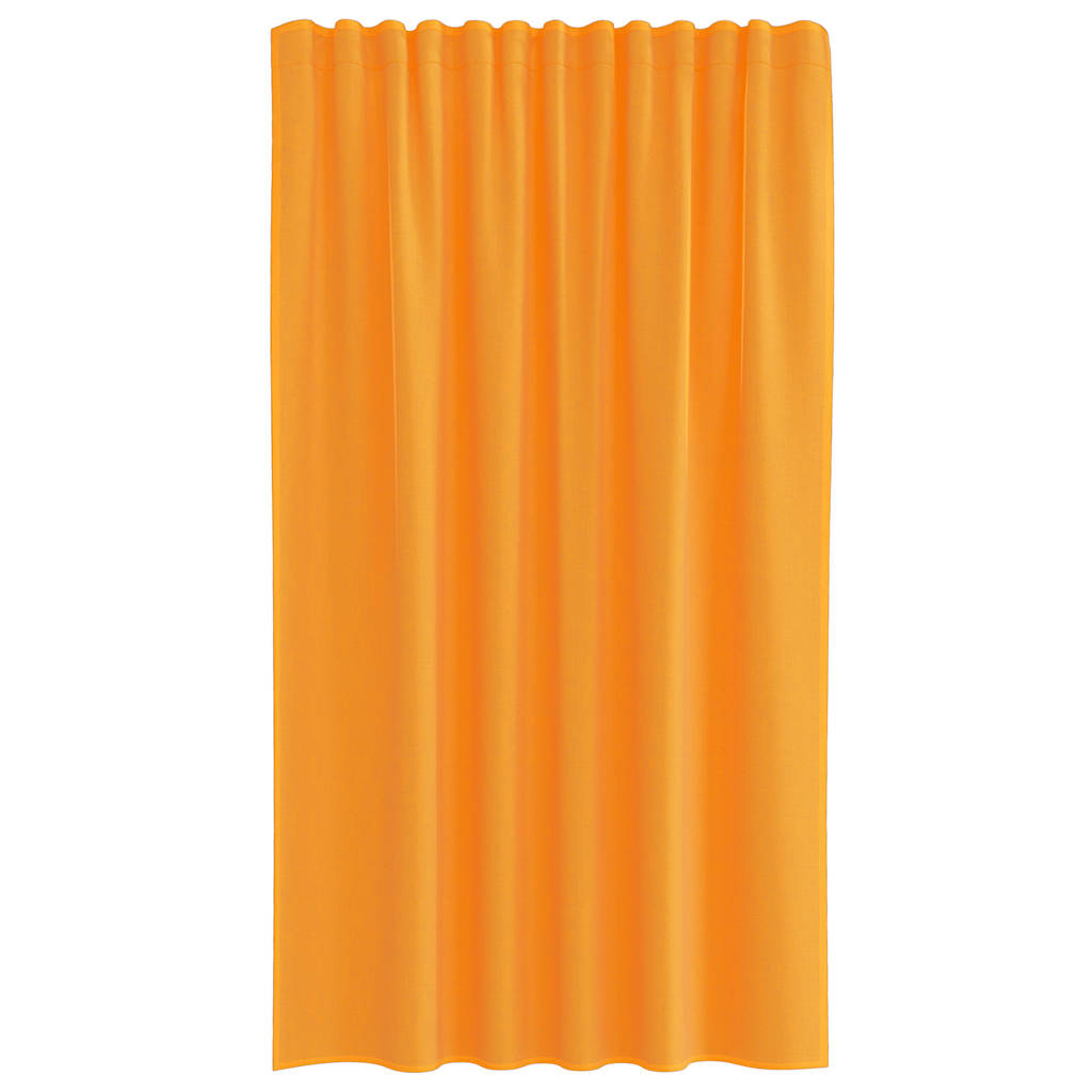 Rideaux en voile avec boucles 2 pcs orange 140x140 cm Rideaux vidaXL