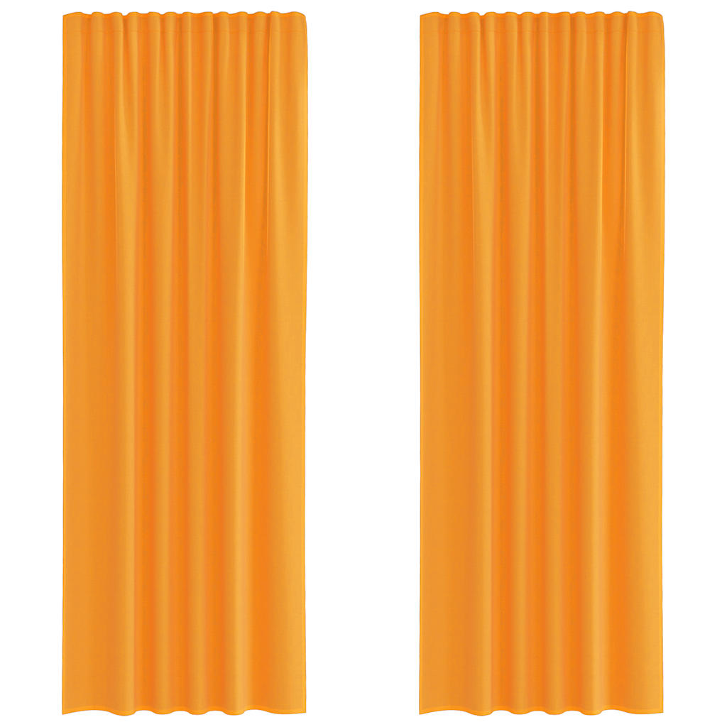 Rideaux en voile avec boucles 2 pcs orange 140x260 cm Rideaux vidaXL