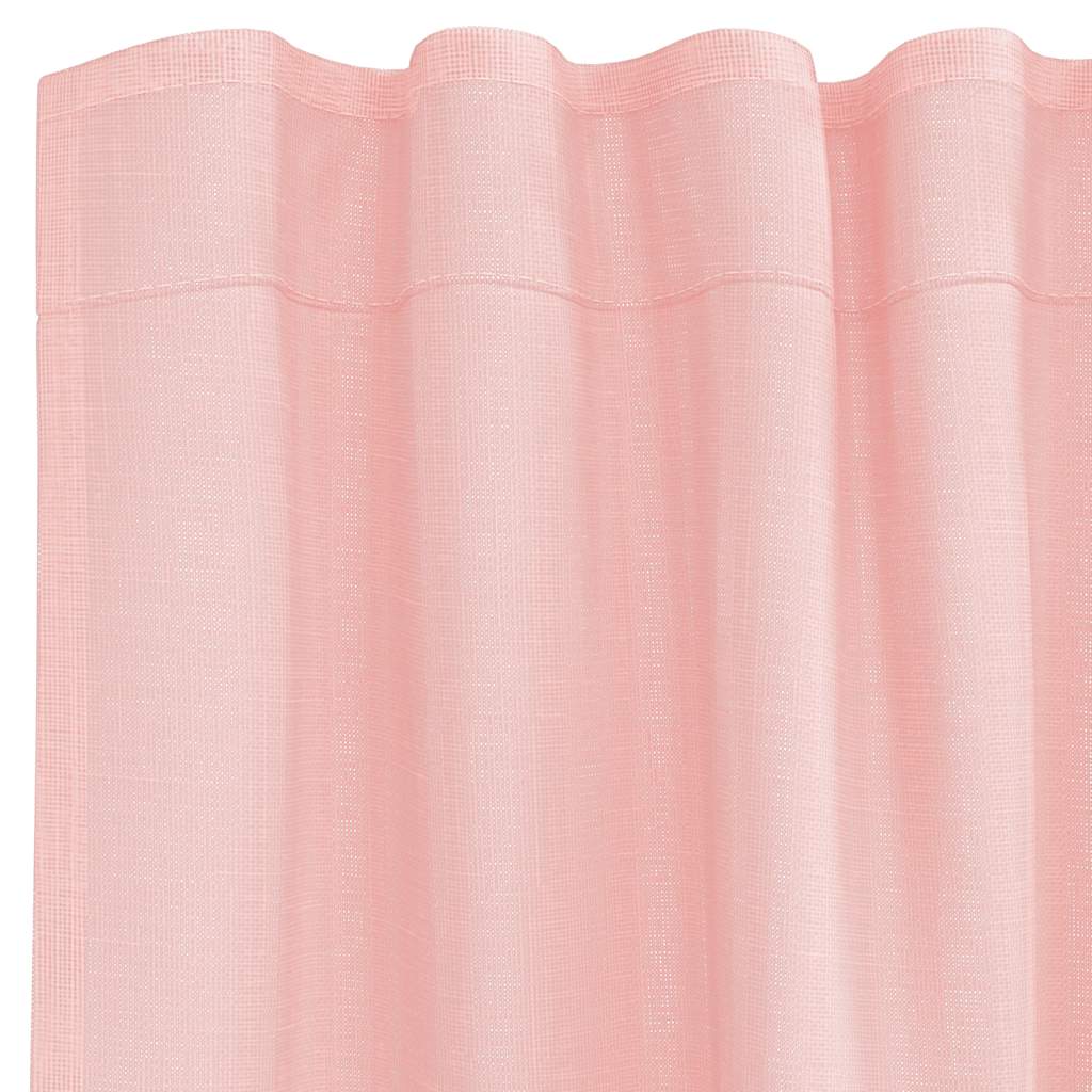 Rideaux en voile avec boucles 2 pcs rose 140x140 cm Rideaux vidaXL