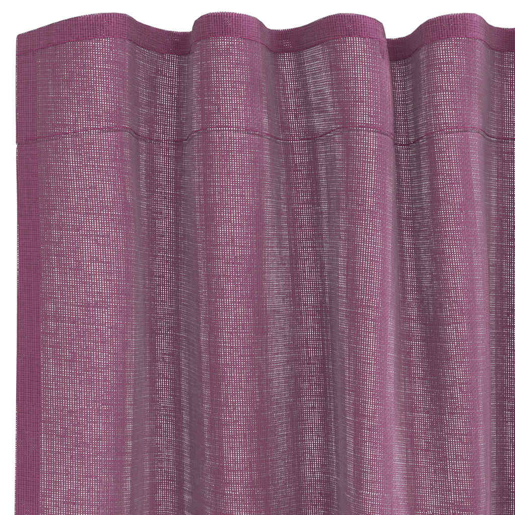 Rideaux en voile avec boucles 2 pcs violet 140x140 cm Rideaux vidaXL