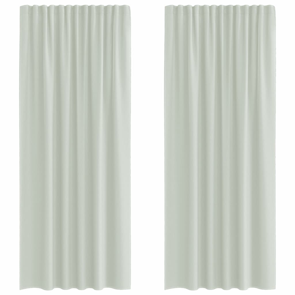 Rideaux en voile avec boucles 2 pcs gris clair 140x225 cm Rideaux vidaXL