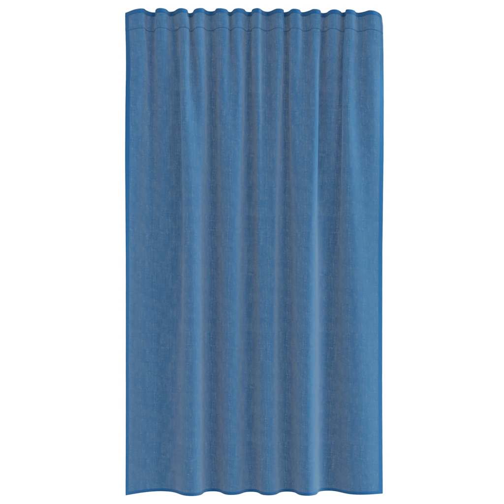 Rideaux en voile avec boucles 2 pcs bleu royal 140x140 cm Rideaux vidaXL