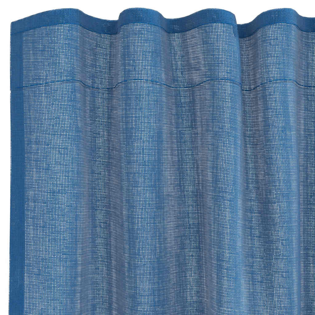 Rideaux en voile avec boucles 2 pcs bleu royal 140x140 cm Rideaux vidaXL