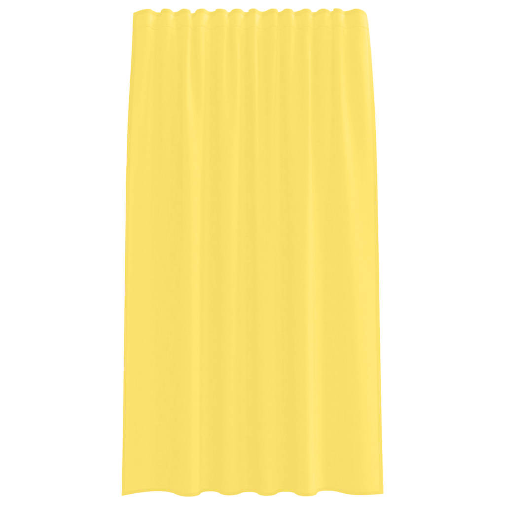 Rideaux en voile avec boucles 2 pcs jaune 140x175 cm Rideaux vidaXL