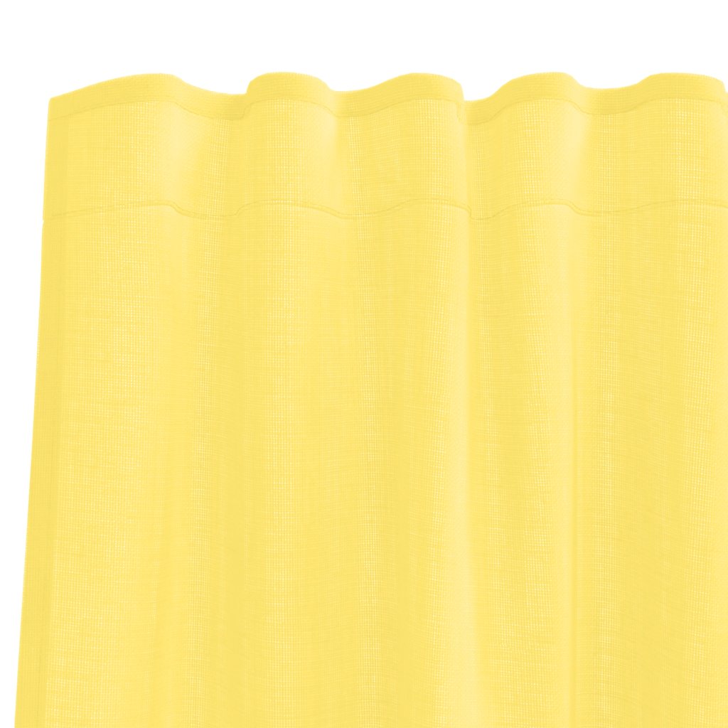 Rideaux en voile avec boucles 2 pcs jaune 140x175 cm Rideaux vidaXL