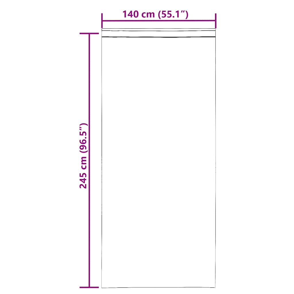 Rideaux en voile avec boucles 2 pcs jaune 140x245 cm Rideaux vidaXL