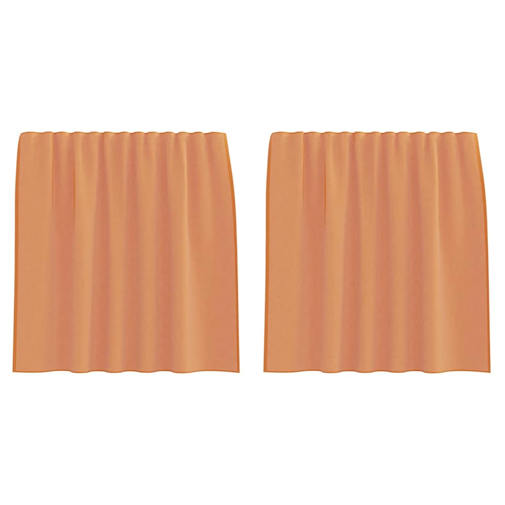 Rideaux en voile avec boucles 2 pcs terre cuite 140x140 cm Rideaux vidaXL