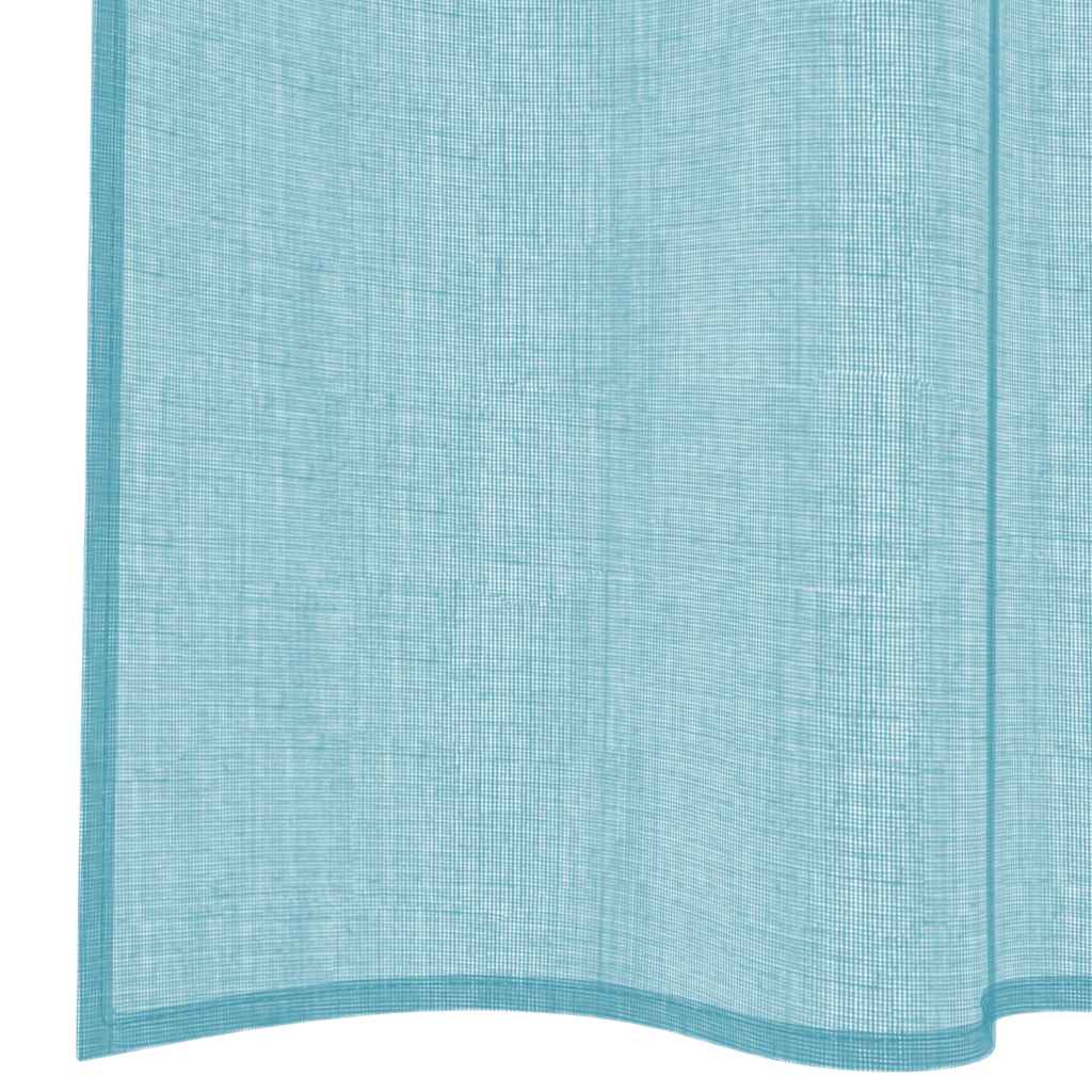 Rideaux en voile avec boucles 2 pcs turquoise 140x140 cm Rideaux vidaXL