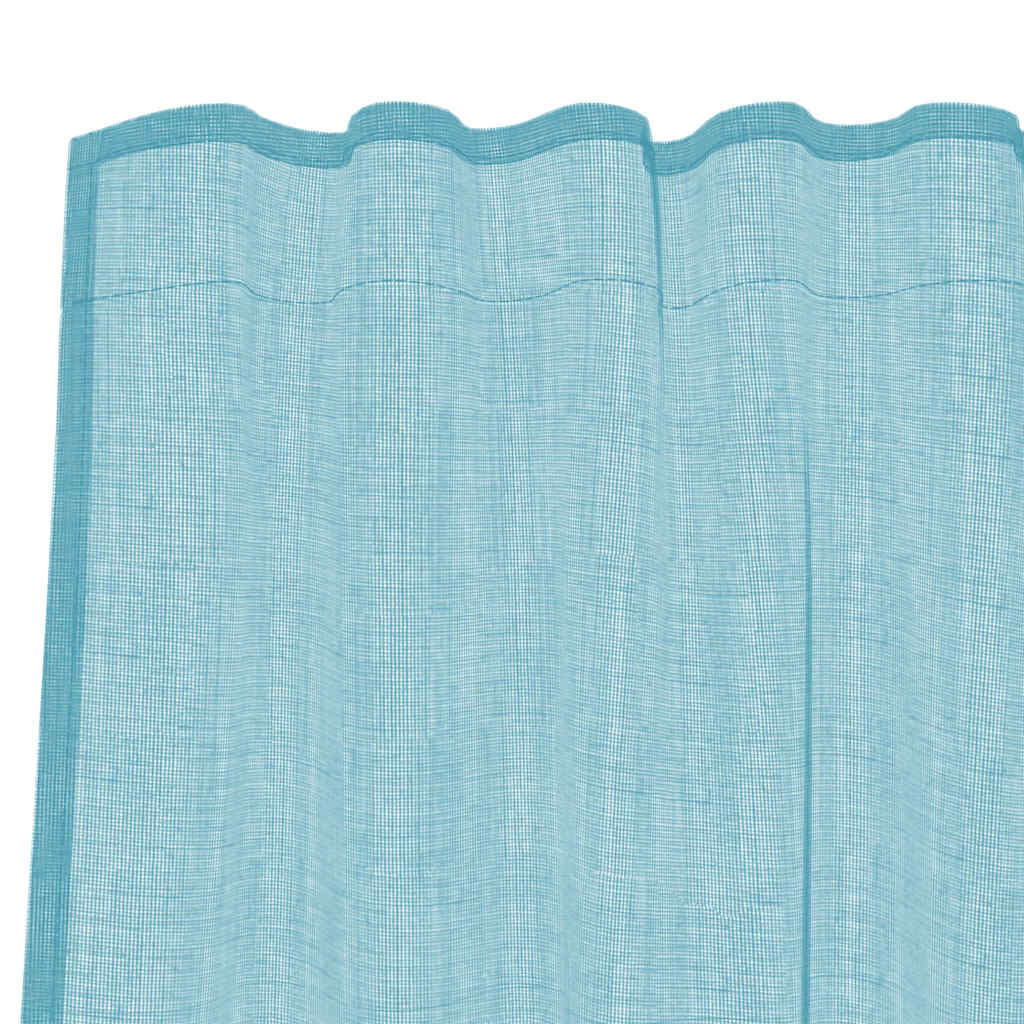 Rideaux en voile avec boucles 2 pcs turquoise 140x140 cm Rideaux vidaXL