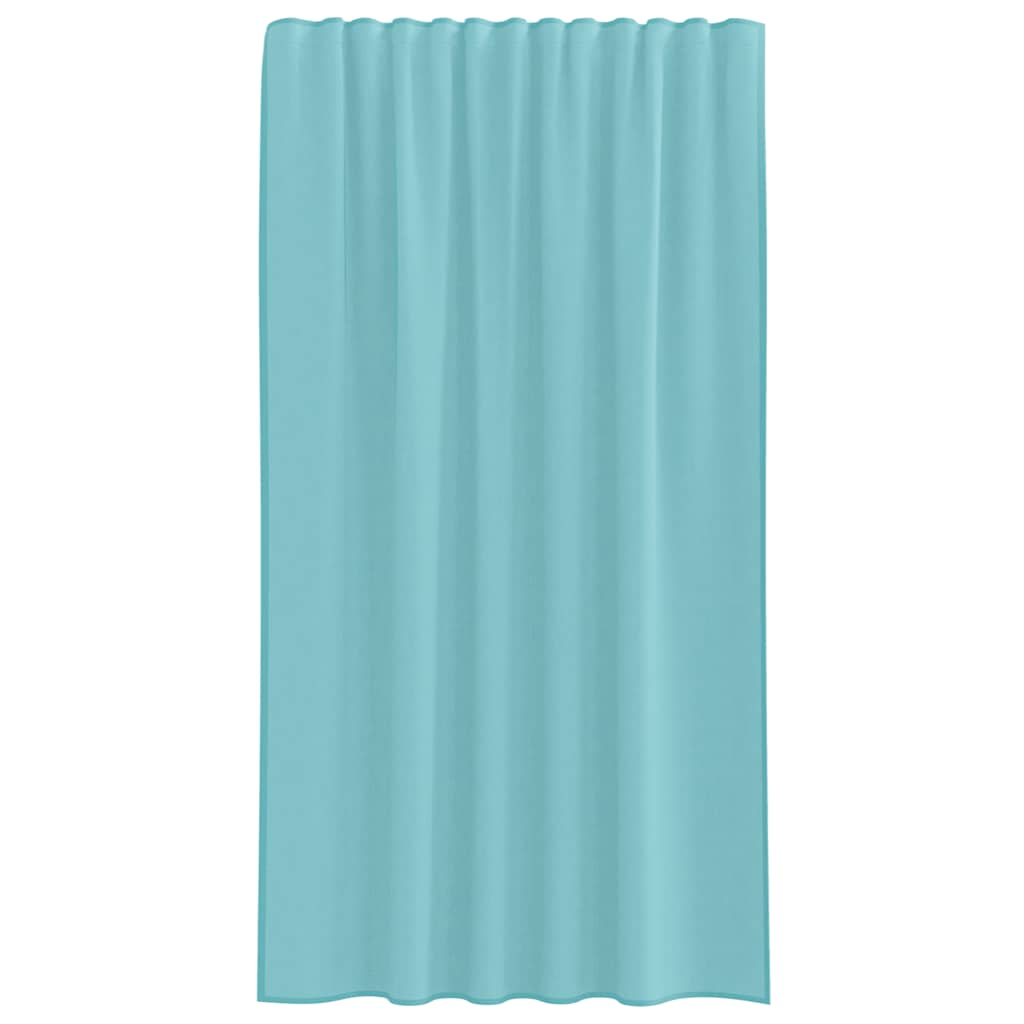 Rideaux en voile avec boucles 2 pcs turquoise 140x175 cm Rideaux vidaXL