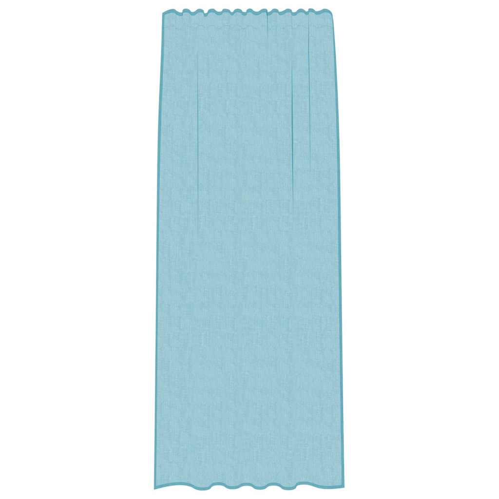 Rideaux en voile avec boucles 2 pcs turquoise 140x225 cm Rideaux vidaXL