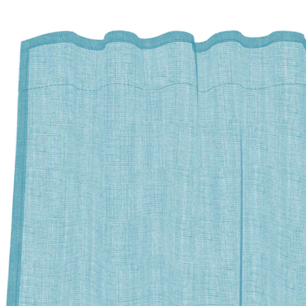 Rideaux en voile avec boucles 2 pcs turquoise 140x225 cm Rideaux vidaXL