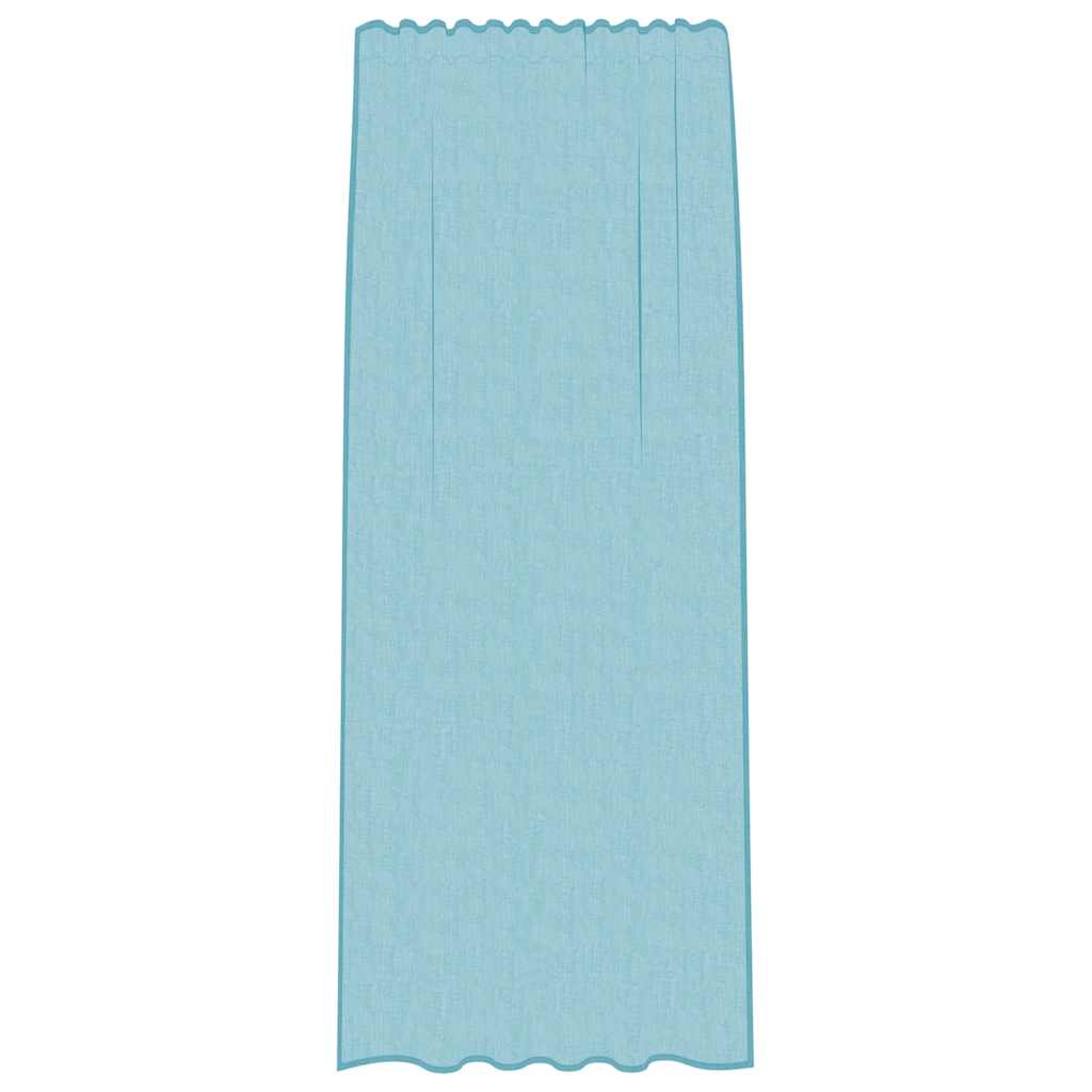 Rideaux en voile avec boucles 2 pcs turquoise 140x245 cm Rideaux vidaXL