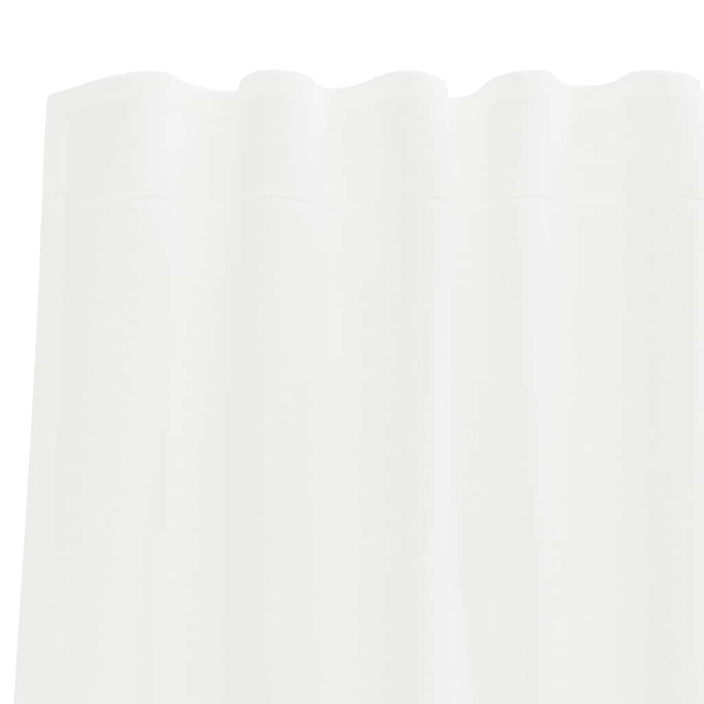 Rideaux en voile avec boucles 2 pcs blanc 140x140 cm Rideaux vidaXL