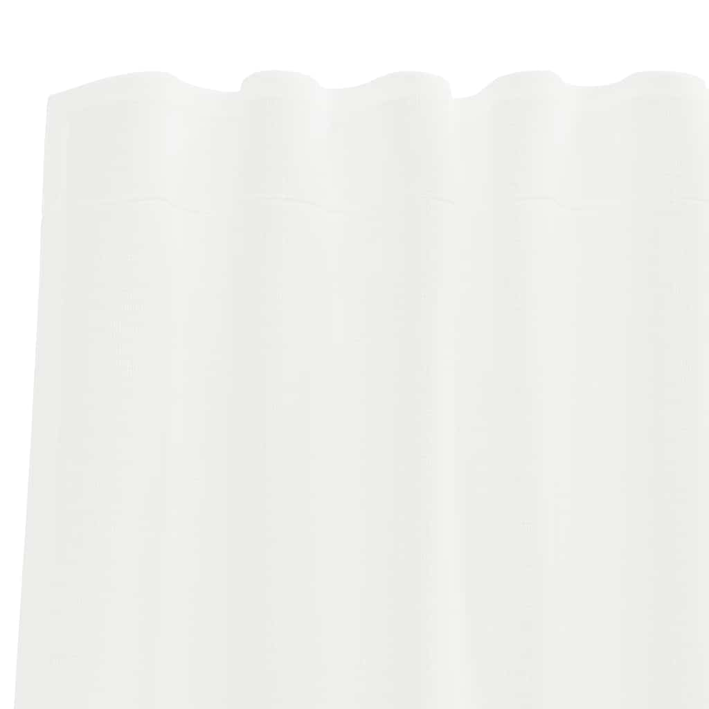 Rideaux en voile avec boucles 2 pcs blanc 140x175 cm Rideaux vidaXL