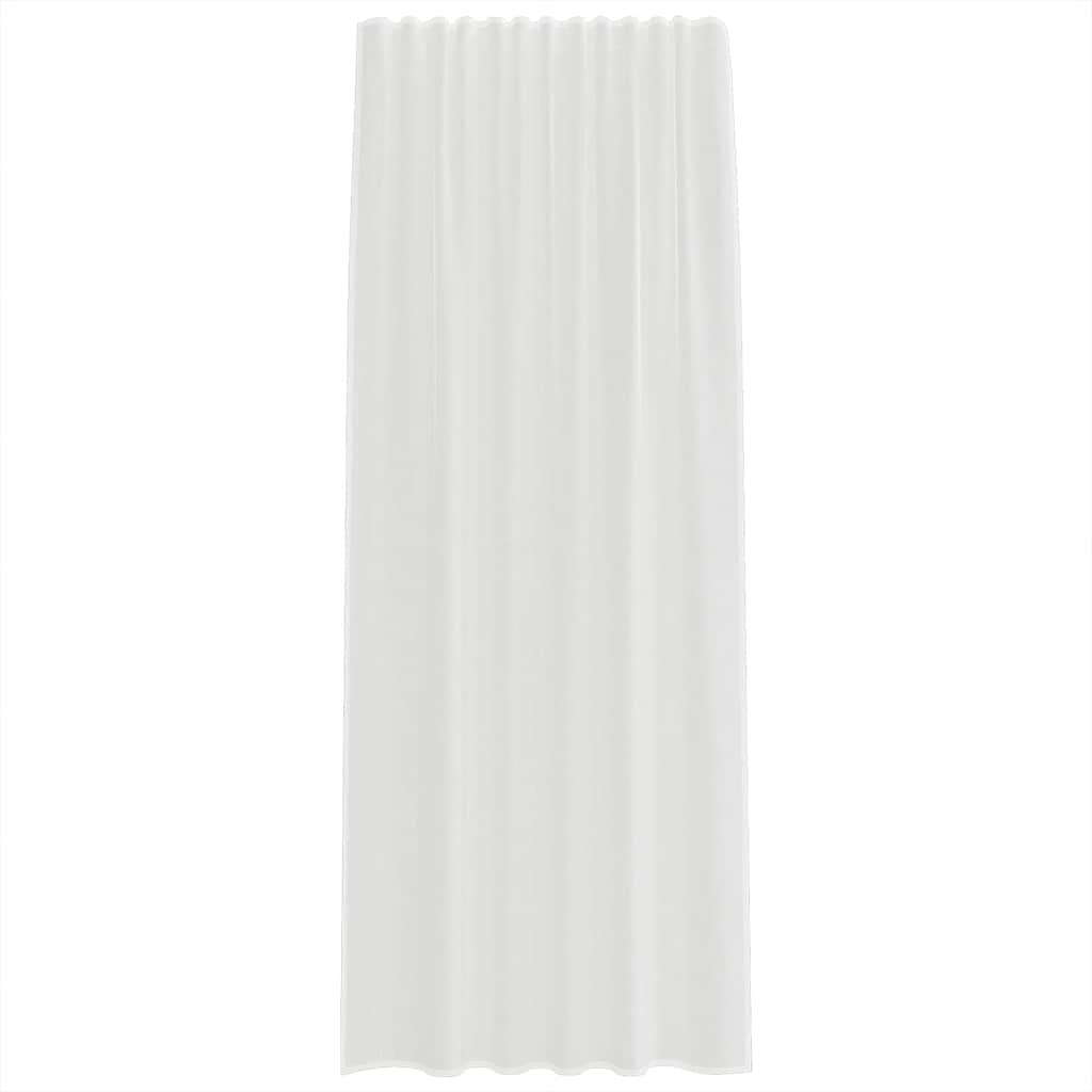 Rideaux en voile avec boucles 2 pcs blanc 140x225 cm Rideaux vidaXL