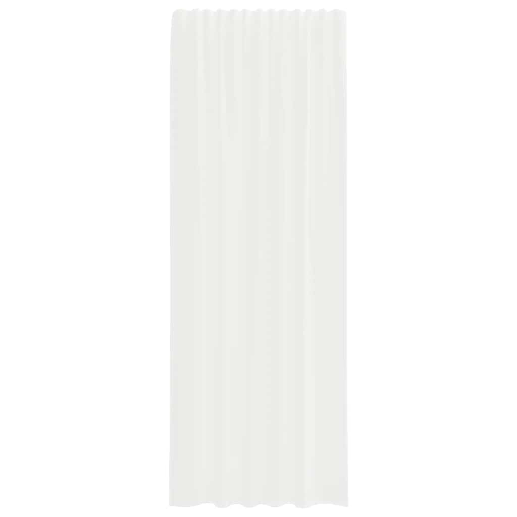 Rideaux en voile avec boucles 2 pcs blanc 140x260 cm Rideaux vidaXL