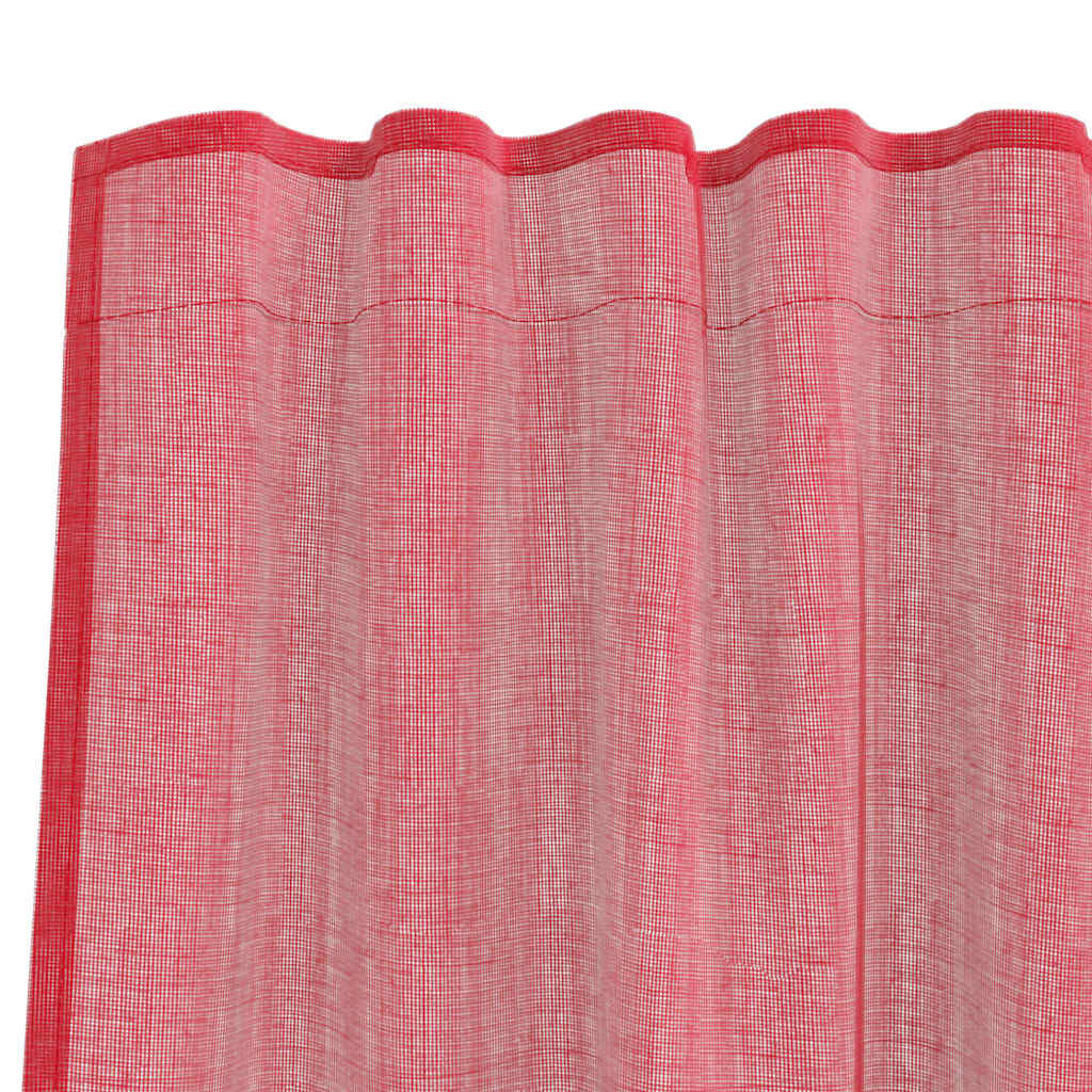 Rideaux en voile avec boucles 2 pcs rouge bordeaux 140x245 cm Rideaux vidaXL