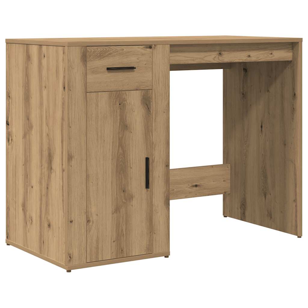 Bureau chêne artisanal 100x49x75 cm bois d'ingénierie Bureaux vidaXL   