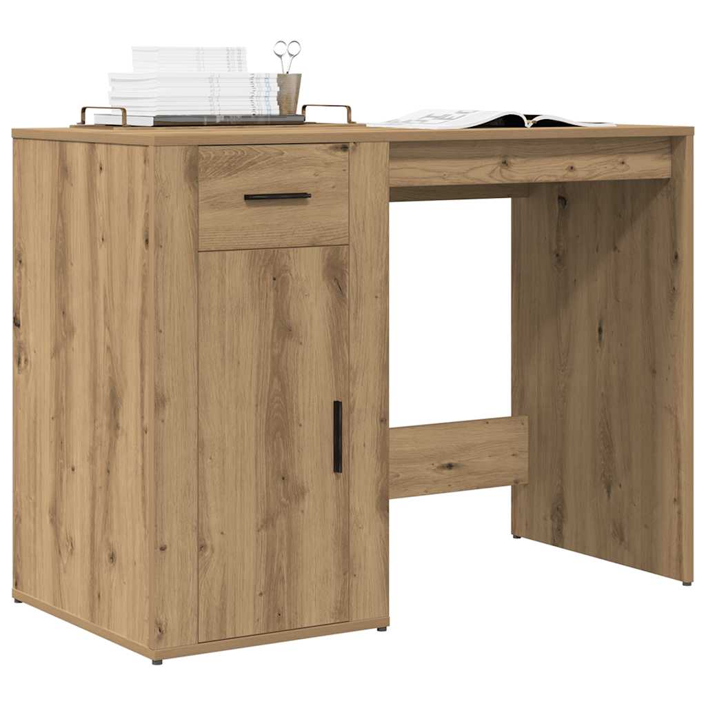 Bureau chêne artisanal 100x49x75 cm bois d'ingénierie Bureaux vidaXL   