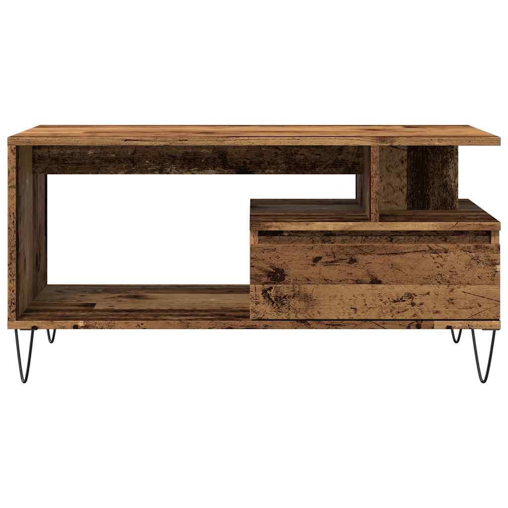 Table basse vieux bois 90x49x45 cm bois d'ingénierie Tables basses vidaXL   