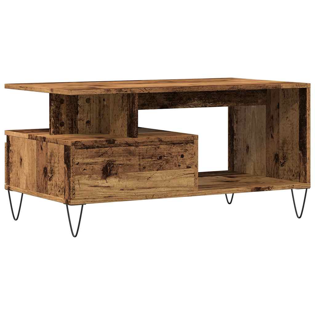 Table basse vieux bois 90x49x45 cm bois d'ingénierie Tables basses vidaXL   